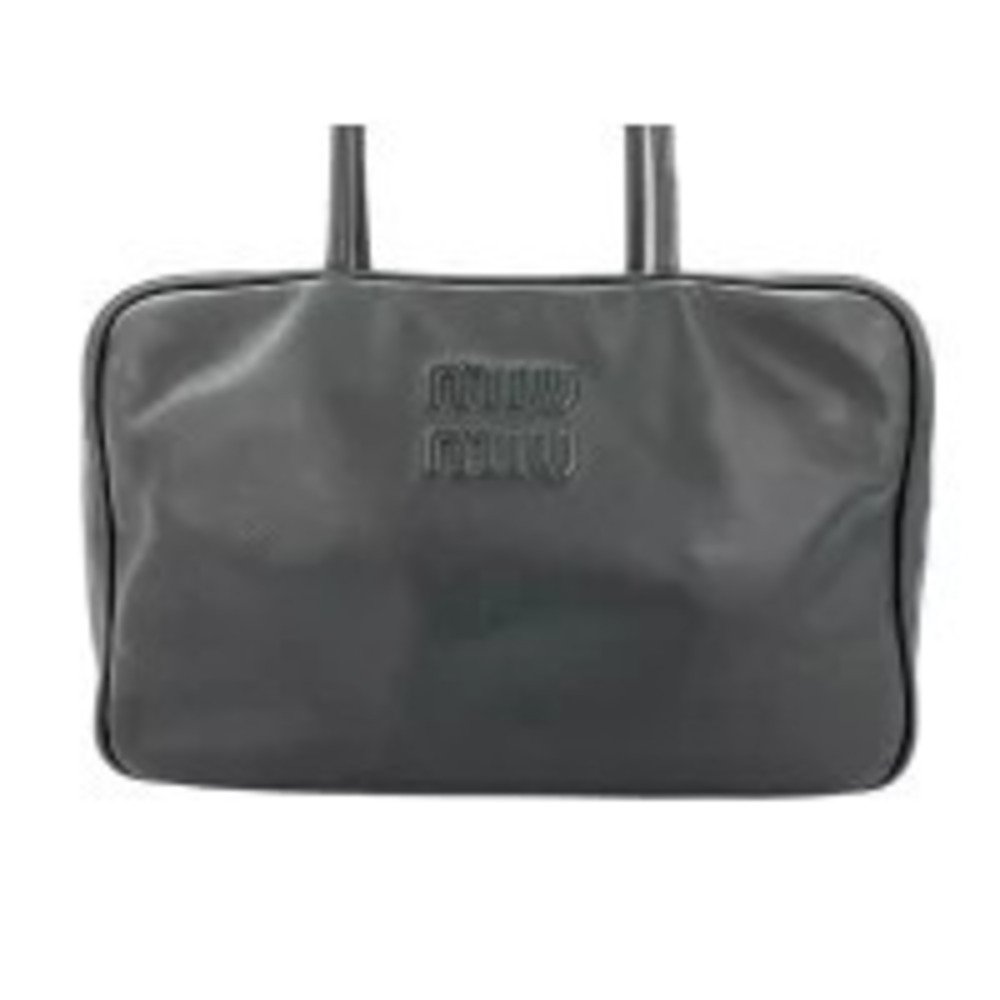 Miu Miu Leather Bow Handbag Black